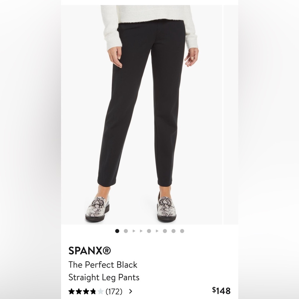 SPANX Perfect Black Straight Leg Pants